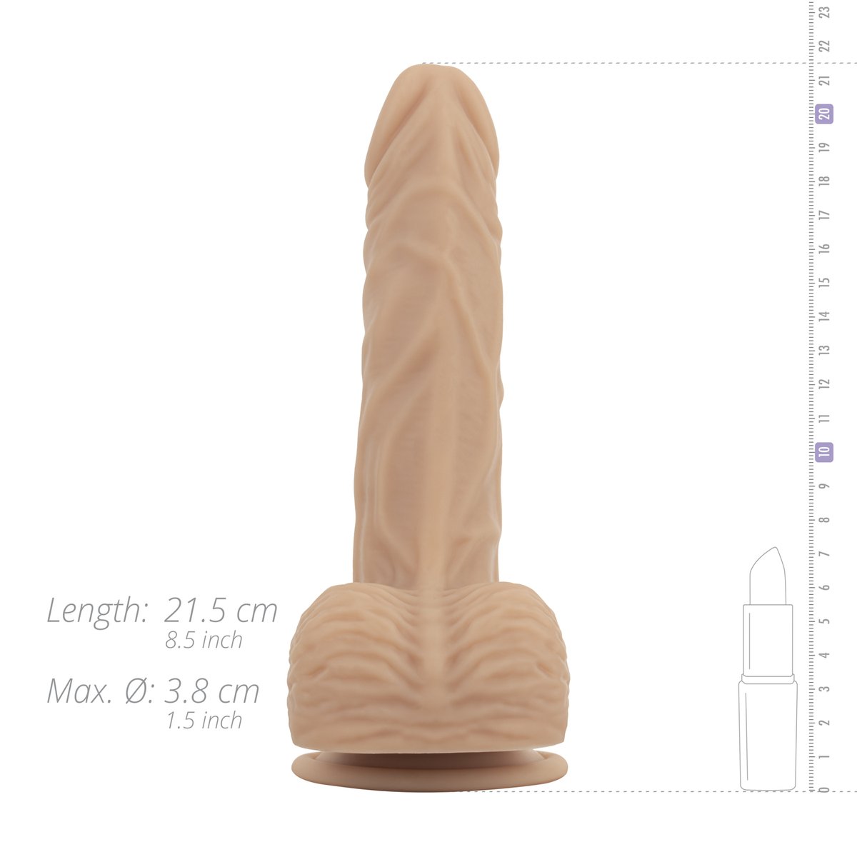 Real Fantasy - Ethan Verwarmbare Vibrerende Dildo - 19 cm