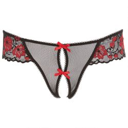 Crotchless String with Lace