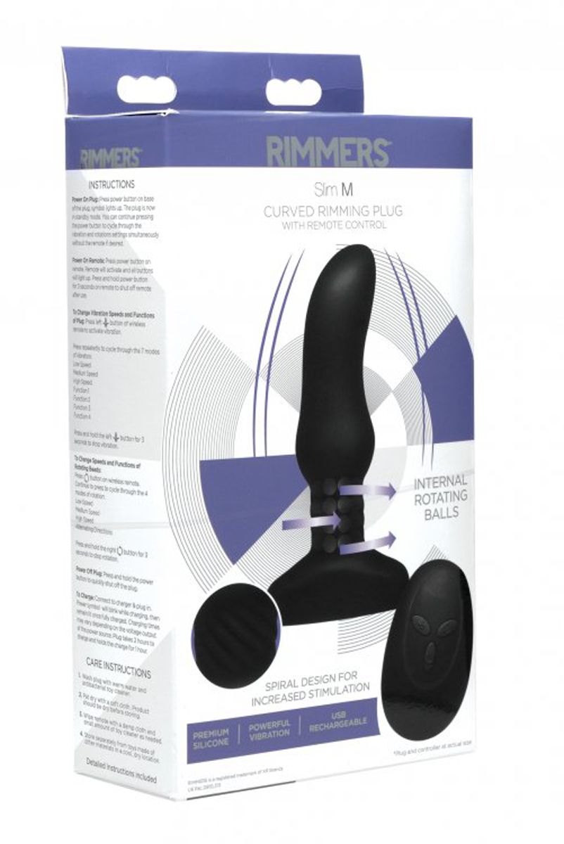 Slim M Vibrerende Rimming Buttplug - EasyToys