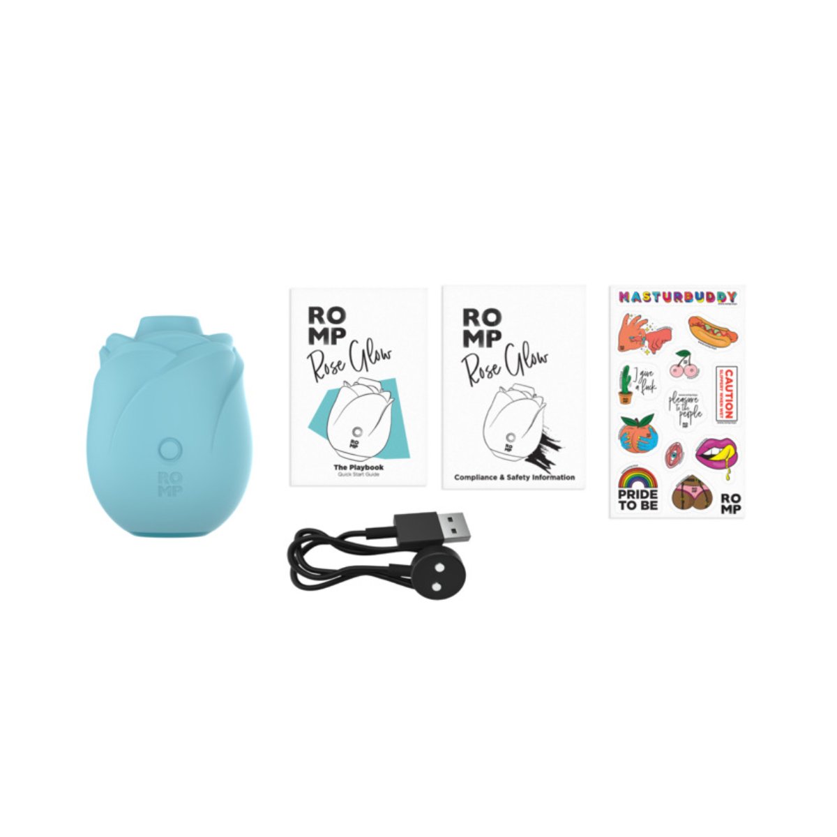 ROMP - Rose Glow Luchtdrukvibrator - Blue