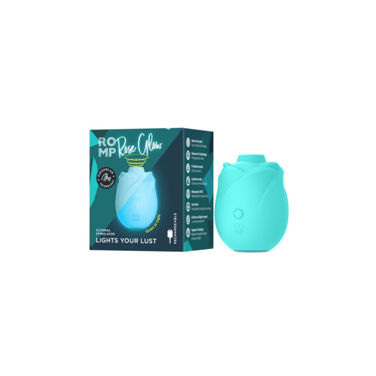 ROMP - Rose Glow Luchtdrukvibrator - Blue