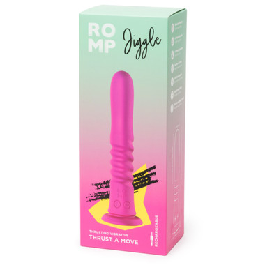 ROMP - Jiggle Thrusting Vibrator with Suction Cup - Pink