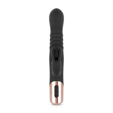crazy fit massage vibration machine reviews Rosy Gold - Rabbit Vibrator with thrusting function - Black