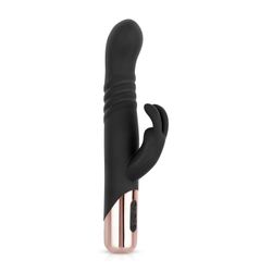 Rosy Gold - Rabbit Vibrateur avec fonction de va-et-vient - Noir