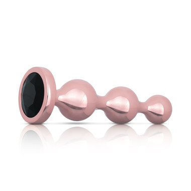 Rosy Gold - Metall-Buttplug-Set 3 Teile - Rosgold - EasyToys