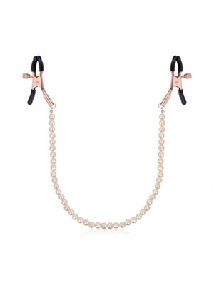 Rosy Gold - Tepelklemmen met parelketting - Verstelbaar Design