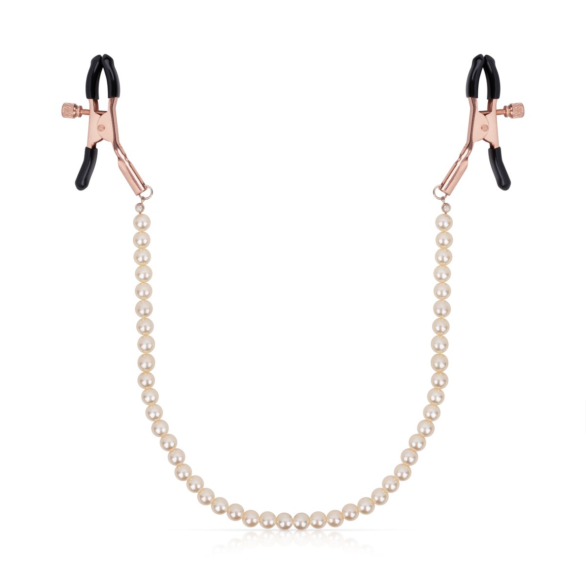 Rosy Gold - Tepelklemmen met parelketting - Verstelbaar Design