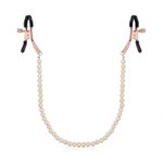 Rosy Gold - Tepelklemmen met parelketting - Verstelbaar Design