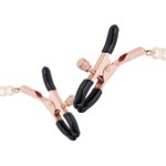 Rosy Gold - Tepelklemmen met parelketting - Verstelbaar Design