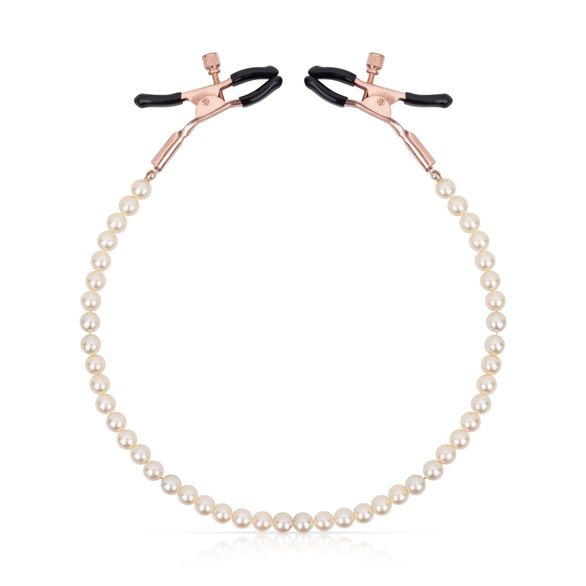 Rosy Gold - Tepelklemmen met parelketting - Verstelbaar Design