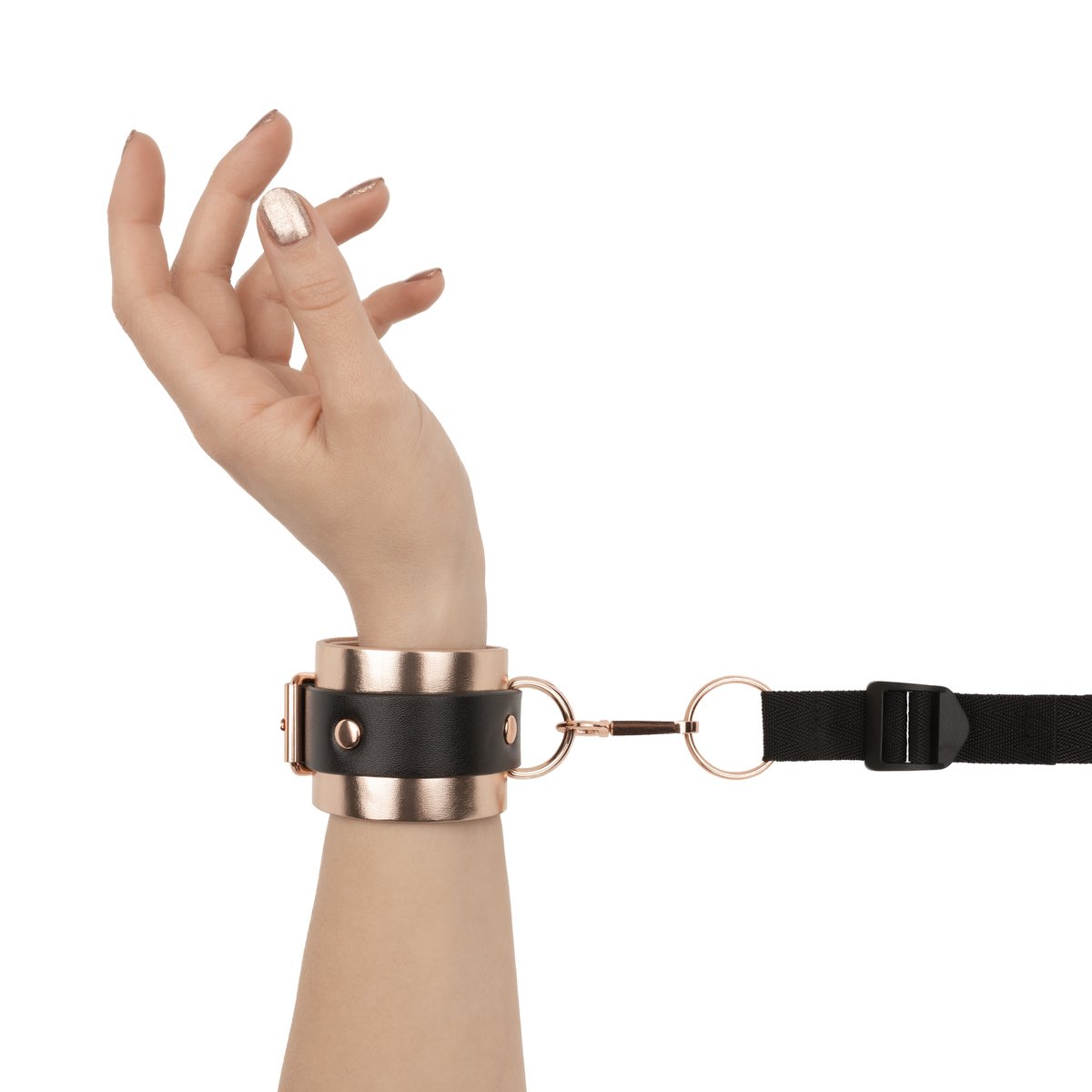 Rosy Gold - Under-Mattress Restraint Set - Zwart