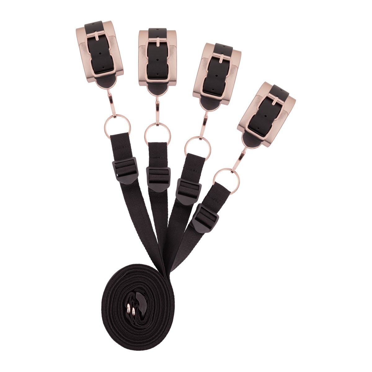 Rosy Gold - Under-Mattress Restraint Set - Zwart