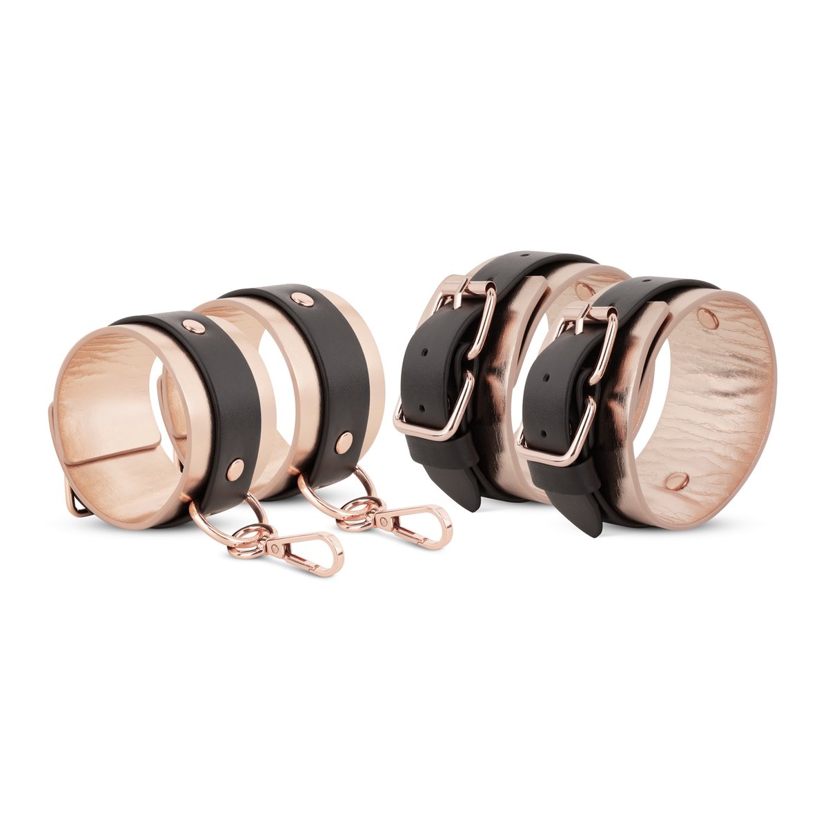 Rosy Gold - Under-Mattress Restraint Set - Zwart