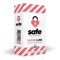 SAFE - Préservatifs avec lubrifiant - Superlube - 10 unités