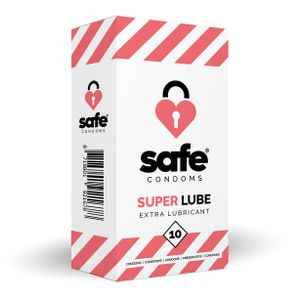 SAFE – Kondome mit Extra-Gleitmittel – Superlube – 10 Stück