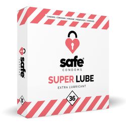SAFE - Préservatifs avec lubrifiant - Superlube - 36 unités