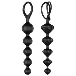 Satisfyer - Soft Siliconen Love Beads Set - Zwart