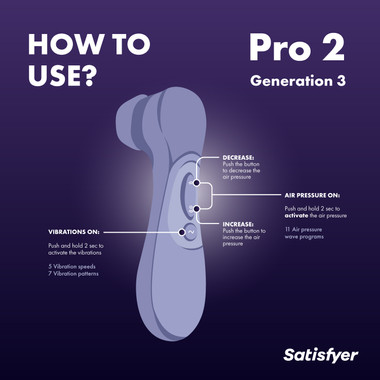 anal plug tube Druckwellenvibrator Satisfyer 'Pro 2+' Lila ❤️ online kaufen main image 1