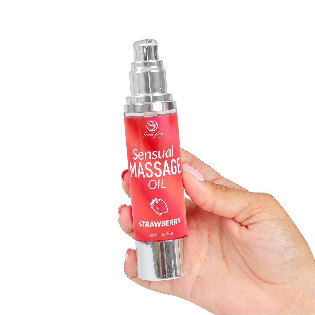 Secret Play - Strawberry Massageolie - 50 ml foto 2