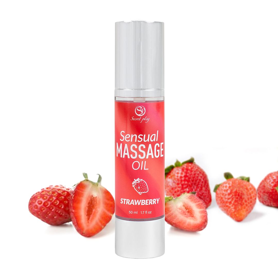 Secret Play - Strawberry Massageolie - 50 ml foto 3