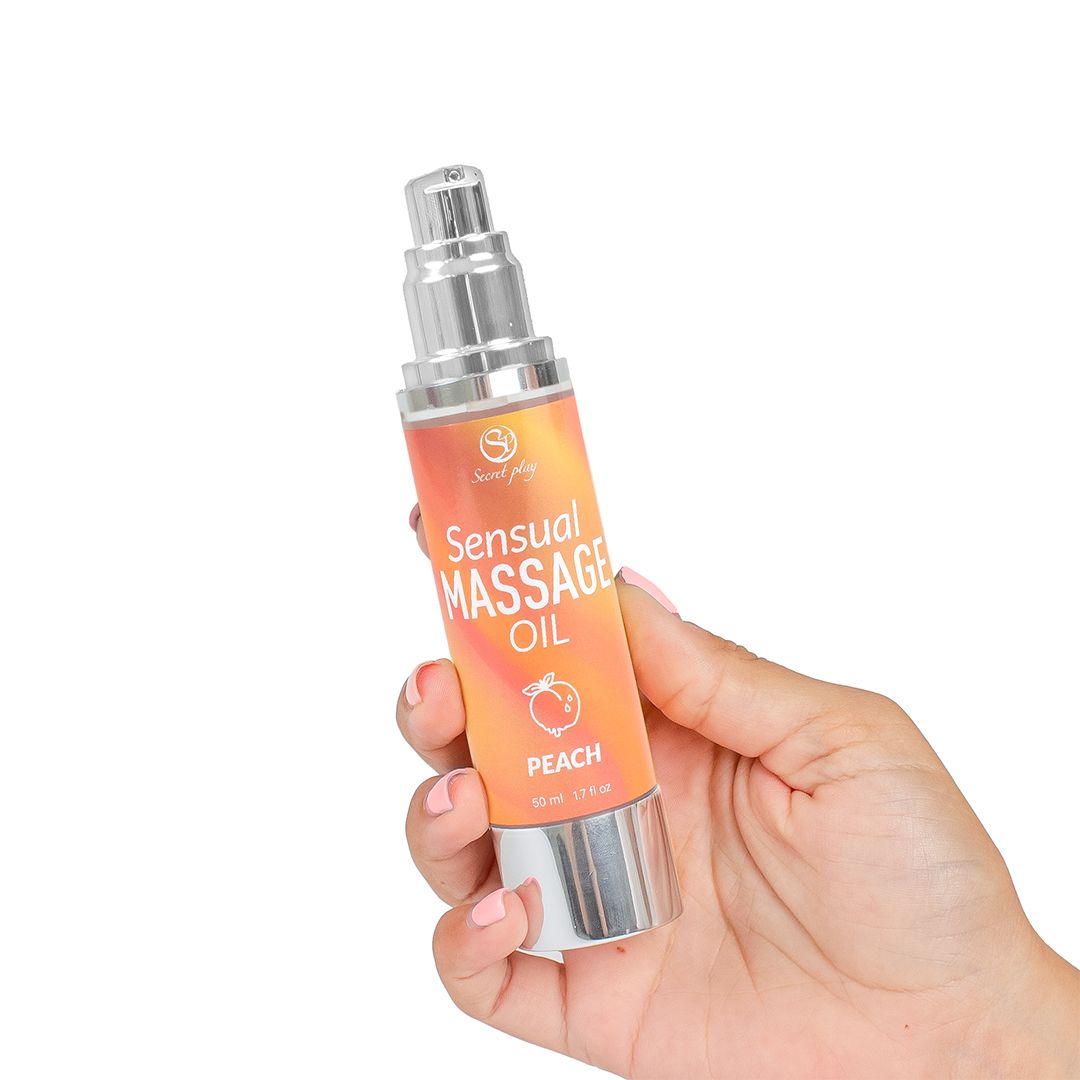 Secret Play - Peach Massageolie - 50 ml foto 3