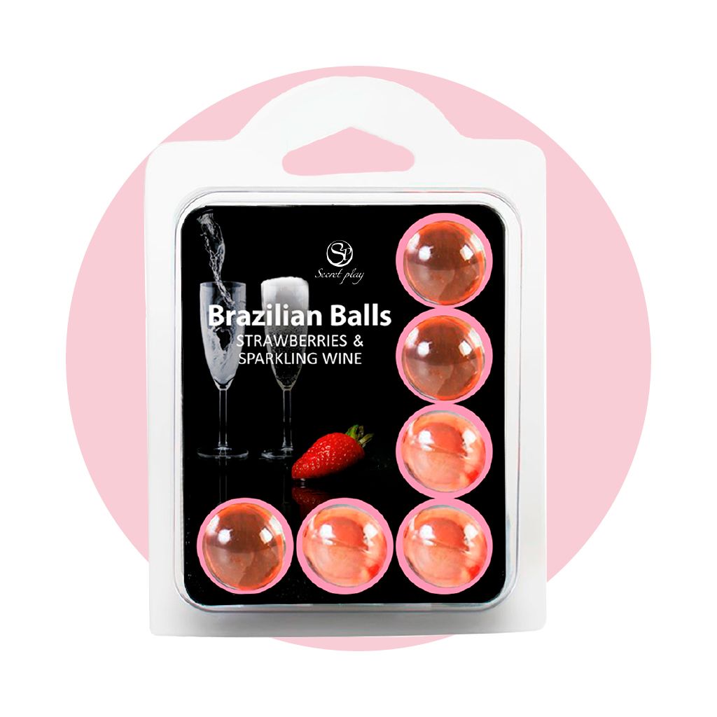 Secret Play - Brazilian Balls Strawberry & Sparkling Wine - 6 Massage Balls foto 2