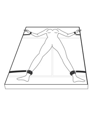 Bedroom Fantasies - Silver Moon Fantasy Play Kit - Bed restraint