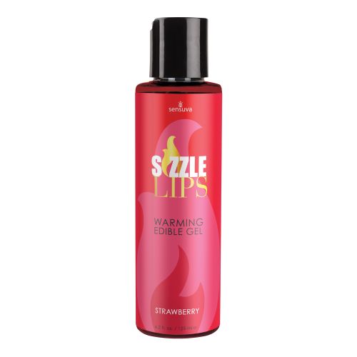 Sizzle Lips - Gel chauffant comestible à la fraise - 125 ml