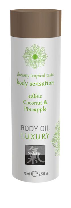 Luxus-Körperöl essbar - Kokosnuss und Ananas