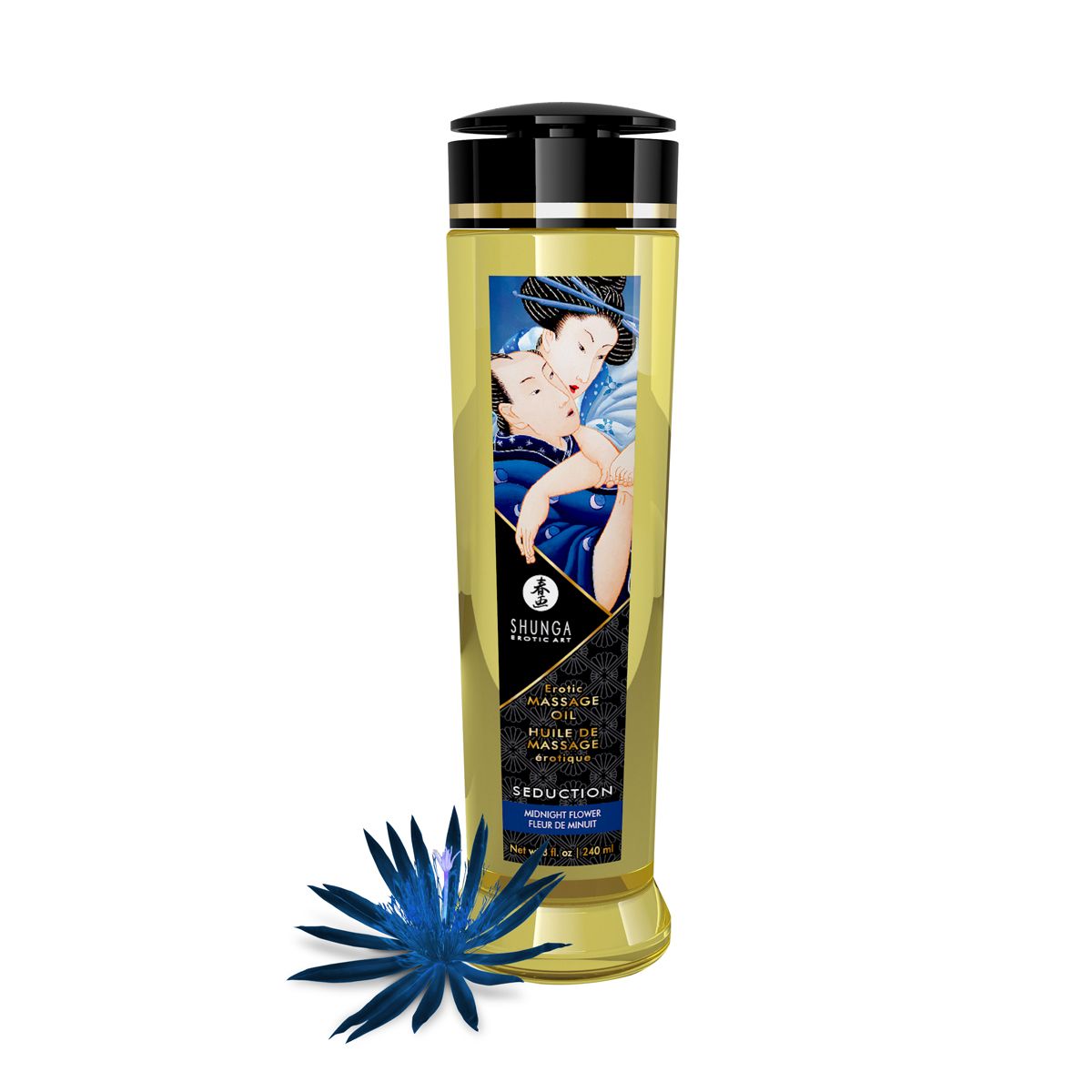 Shunga - Seduction Massage Olie Midnight Flower - 240 ml - Afbeelding 2