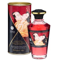 Shunga - Aceite Afrodisíaco Calentador Vino de Fresa 100 ml