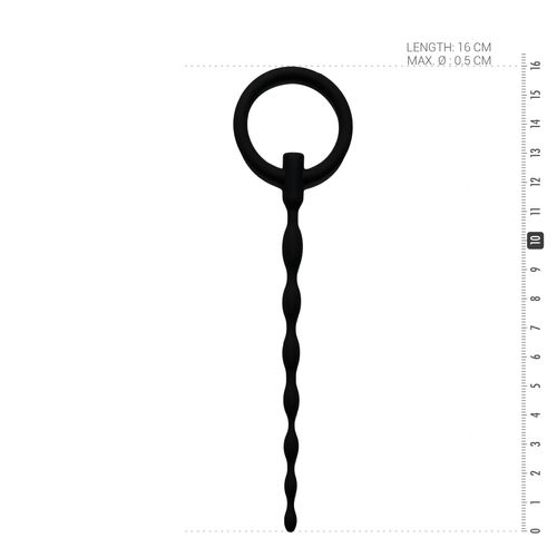 Penis-Plug mit Ring aus Silikon – Schwarz