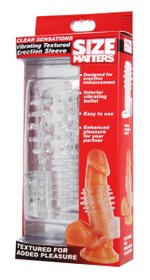Size Matters - Clear Sensations Vibrerende Penis Sleeve - Transparant