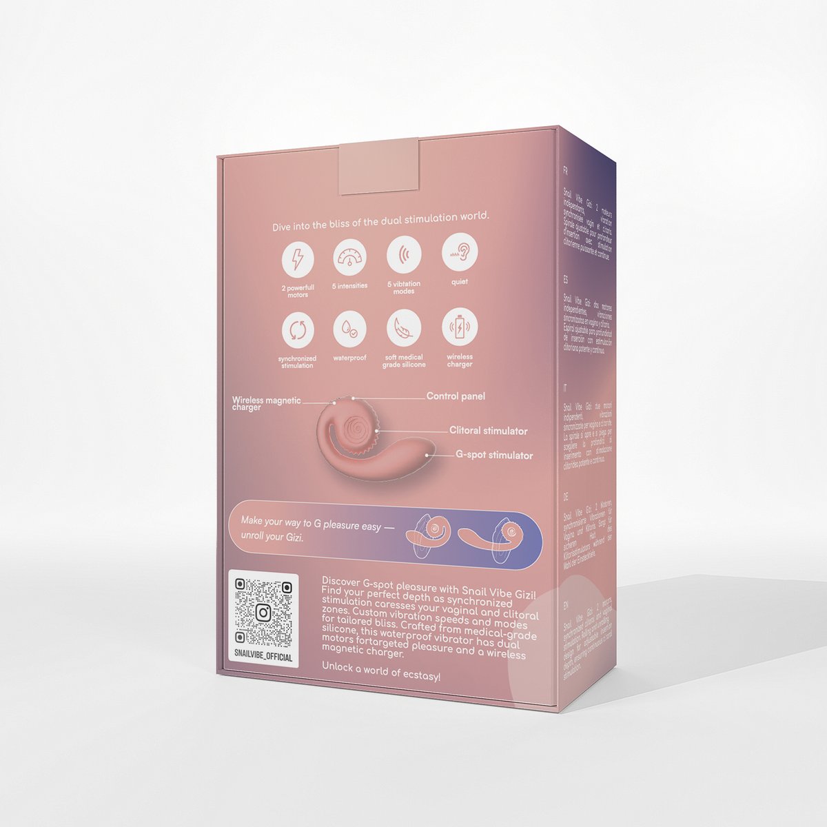 Snail Vibe Gizi Vibrator - Perzik
