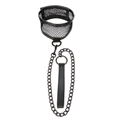 Sportsheets - Sex & Mischief Fishnet Collar and Leash Sportsheets - Sex & Mischief Fishnet Collar and Leash