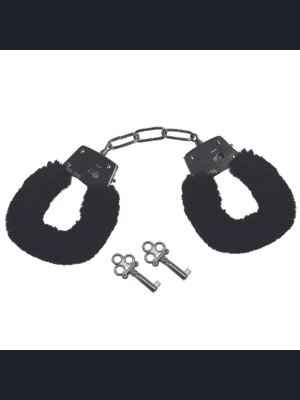 Sportsheets - Sex & Mischief Furry Handcuffs Black