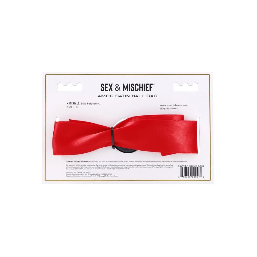 Sportsheets - Sex & Mischief Amor Satin Ball Gag foto 4