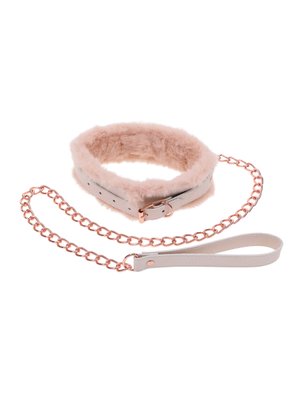 Sportsheets – S&M Peaches ‘n CreaMe Bont Halsband & Lijn – Crème