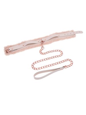 Sportsheets – S&M Peaches ‘n CreaMe Bont Halsband & Lijn – Crème