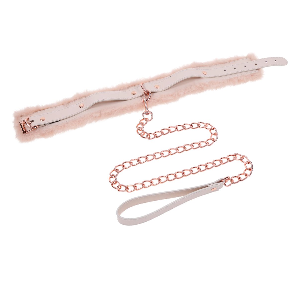 Sportsheets – S&M Peaches ‘n CreaMe Bont Halsband & Lijn – Crème
