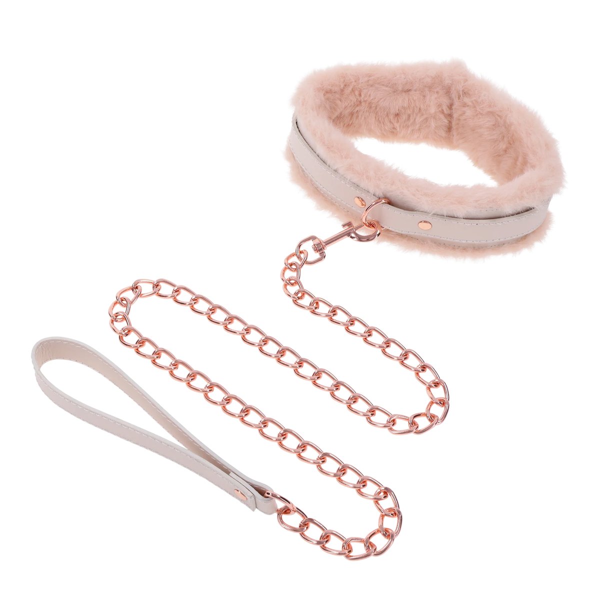 Sportsheets – S&M Peaches ‘n CreaMe Bont Halsband & Lijn – Crème