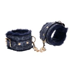Sportsheets - Cougar Furry Handcuffs - Blue