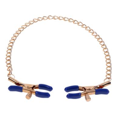 Cougar Brustwarzenklemmen mit Kette - Gold