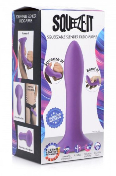 gleitmittel kunststoff Flexibler Dildo aus Silikon - Lila