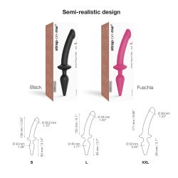 Strap-On-Me - Switch Plug-in Semi-Realistic Dildo Black XXL