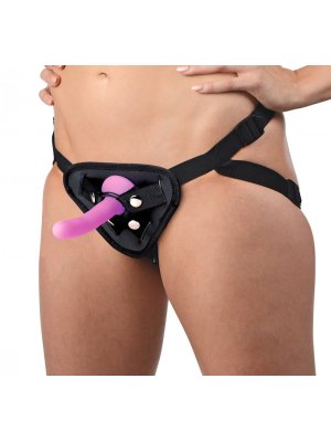 Double-G Deluxe Vibrerende Strap-On Set