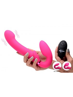G-Pulse Vibrerende Strapless Strap-On Vibrator Met Afstandsbediening - Roze