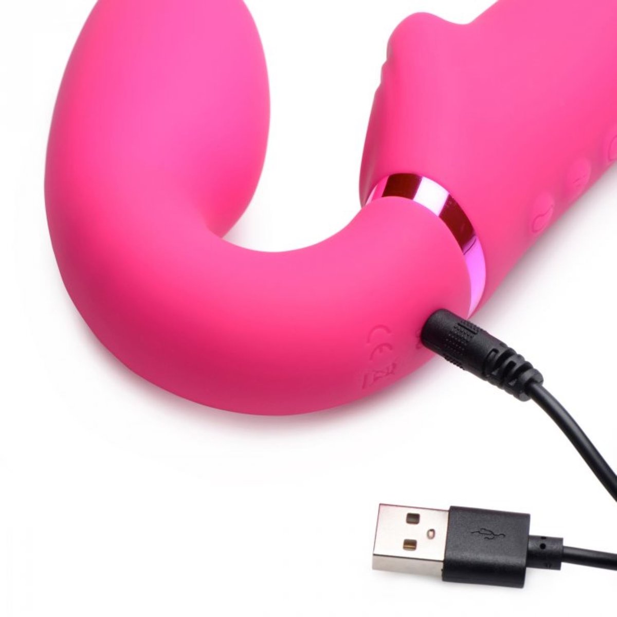 G-Pulse Vibrerende Strapless Strap-On Vibrator Met Afstandsbediening - Roze