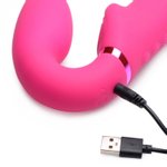 G-Pulse Vibrerende Strapless Strap-On Vibrator Met Afstandsbediening - Roze