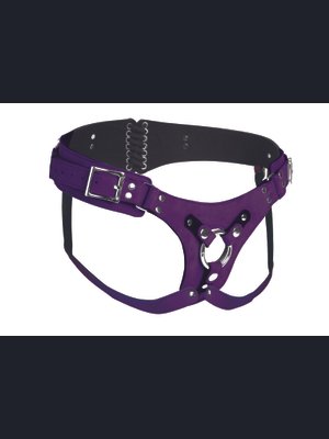 Korset Deluxe Leren Strap On - Paars